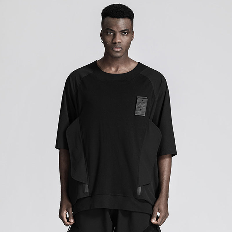 Patchwork panel Warrior T-Shirts With Durable Ripstop For men