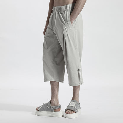 Minimalist Warrior Shorts With Elastic Waistband For men