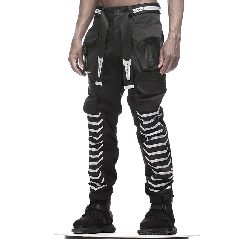 Futuristic Design Warrior Hardshell Pants With Multi-Pocket Design For men