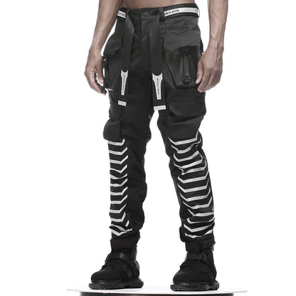Futuristic Design Warrior Hardshell Pants With Multi-Pocket Design For men