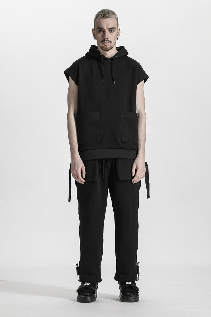 Minimalist Warrior Tank Tops (Sleeveless Tops) With Ribbed Cuffs/Hem For men