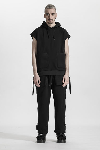 Minimalist Warrior Tank Tops (Sleeveless Tops) With Ribbed Cuffs/Hem For men