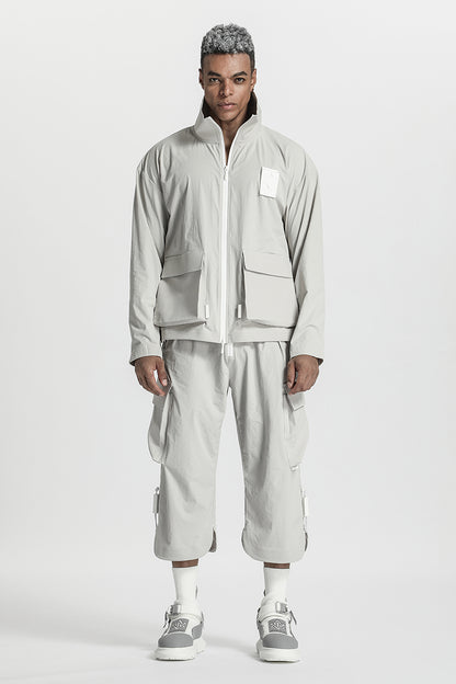 Utilitarian Warrior Jackets With Multi-Pocket Design For men