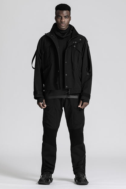 Cyberpunk Aesthetic Warrior Jackets With Multi-Pocket Design For men