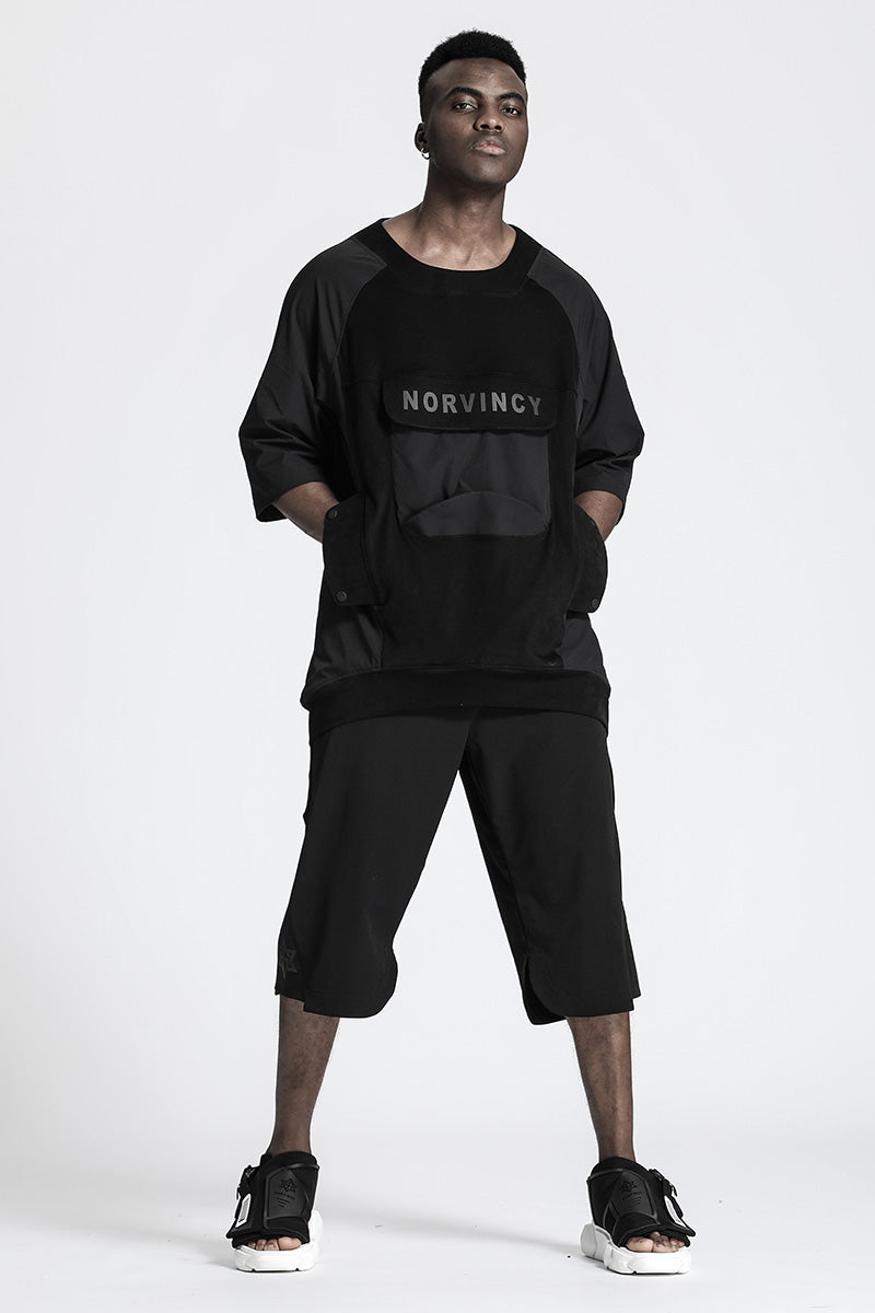 Patchwork panel Warrior T-Shirts With Durable Ripstop For men