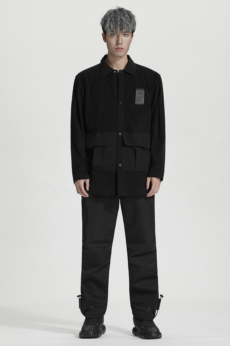 Utilitarian Warrior Shirts With Multi-Pocket Design For men