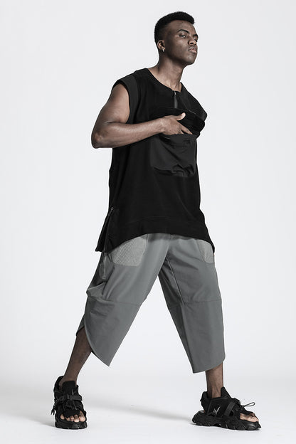 Patchwork panel Warrior Tank Tops (Sleeveless Tops) With Durable Ripstop For men