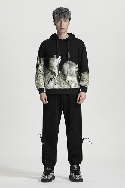 Avant-Garde Warrior Hoodies & Sweatshirts With Adjustable Drawstring For men