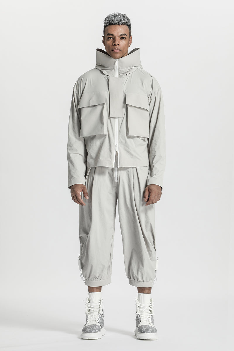 Cropped Length Warrior Jackets With Multi-Pocket Design For men