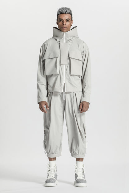 Cropped Length Warrior Jackets With Multi-Pocket Design For men