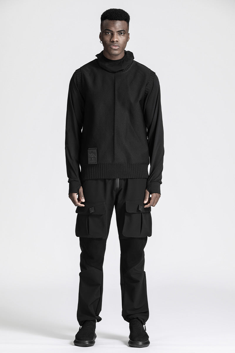 Futuristic Design Warrior Knitwear With Breathable Mesh For men
