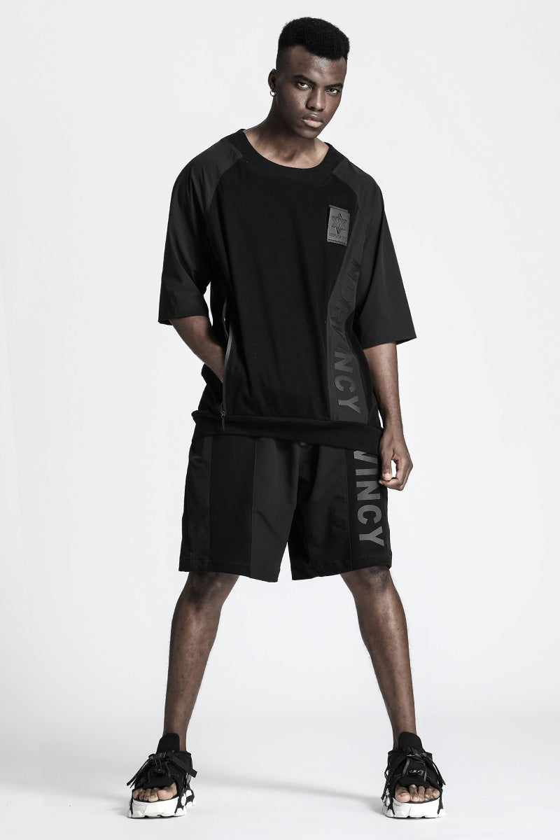 Patchwork panel Warrior T-Shirts With Durable Ripstop For men