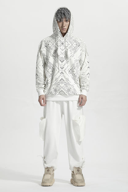 Avant-Garde Warrior Hoodies & Sweatshirts With Adjustable Drawstring For men
