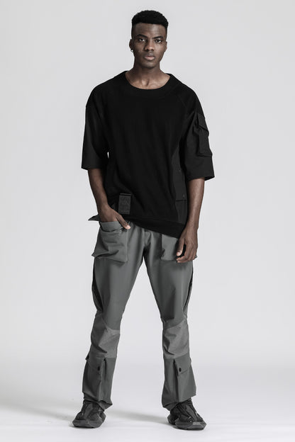 Patchwork panel Warrior T-Shirts With Durable Ripstop For men