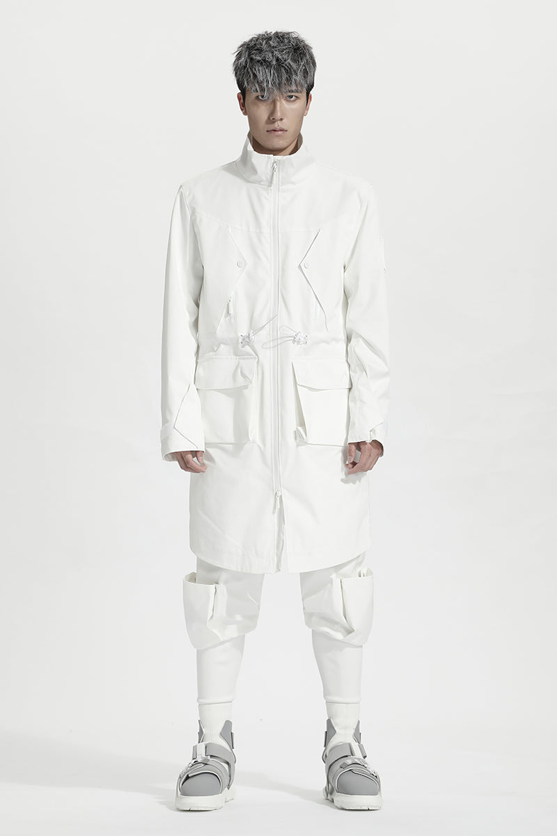 Longline Warrior Coats With Two-Way Zipper For men