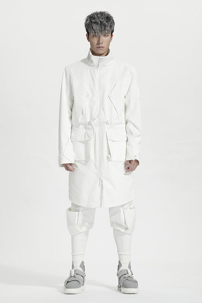 Longline Warrior Coats With Two-Way Zipper For men