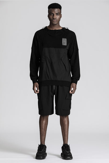 Patchwork panel Warrior T-Shirts With Durable Ripstop For men