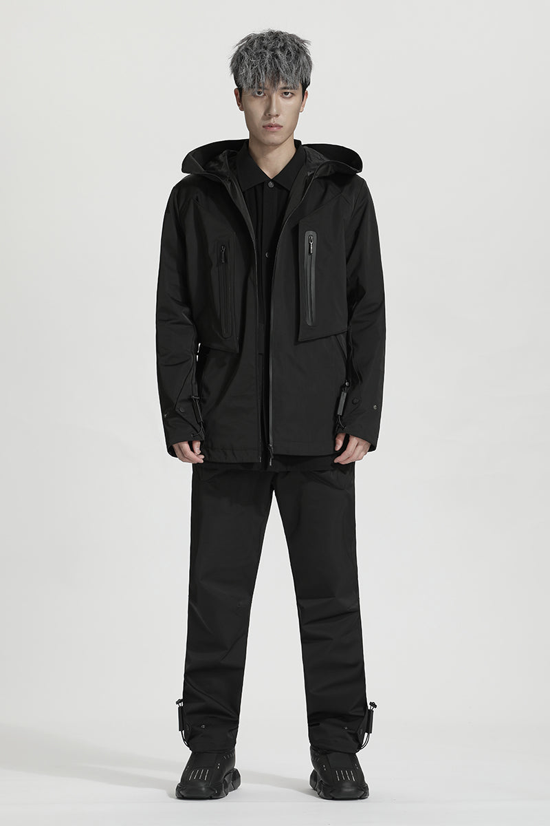 Longline Warrior Windbreakers With Magnetic Buckles For men