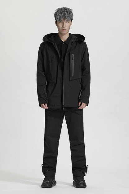 Longline Warrior Windbreakers With Magnetic Buckles For men