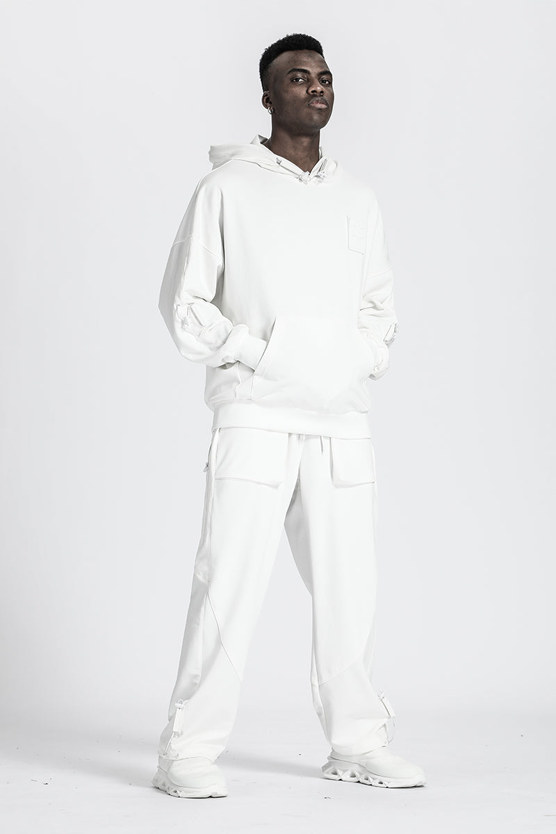 Patchwork panel Warrior Hoodies & Sweatshirts With Adjustable Drawstring For men