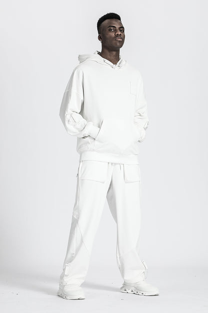 Patchwork panel Warrior Hoodies & Sweatshirts With Adjustable Drawstring For men