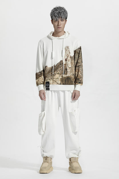Avant-Garde Warrior Hoodies & Sweatshirts With Adjustable Drawstring For men