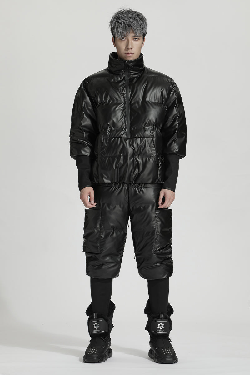 Cropped Length Warrior Padded Jackets With Windproof For men