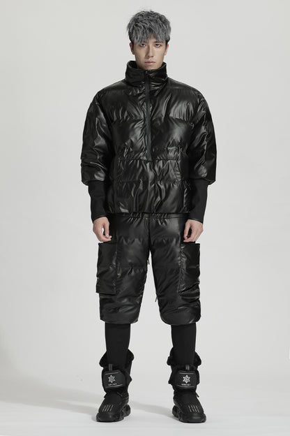 Cropped Length Warrior Padded Jackets With Windproof For men