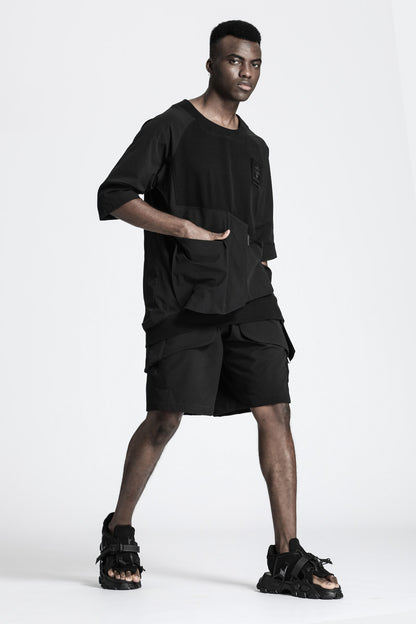 Patchwork panel Warrior T-Shirts With Durable Ripstop For men