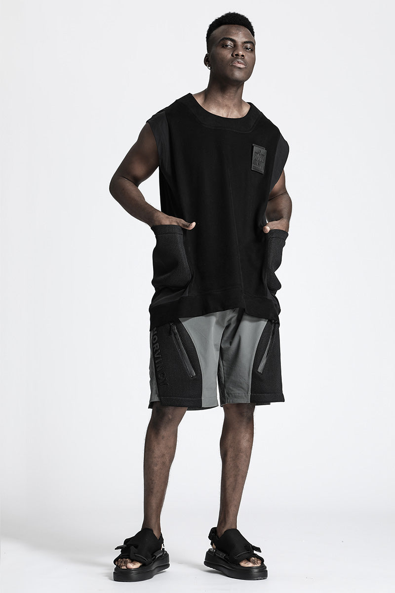 Patchwork panel Warrior Tank Tops (Sleeveless Tops) With Durable Ripstop For men