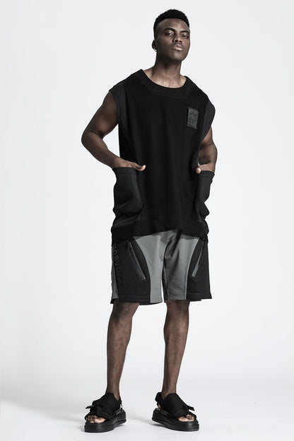 Patchwork panel Warrior Tank Tops (Sleeveless Tops) With Durable Ripstop For men