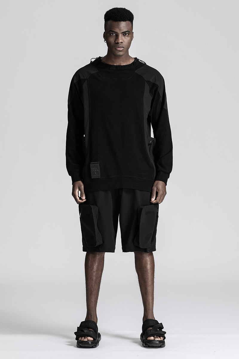 Patchwork panel Warrior T-Shirts With Durable Ripstop For men