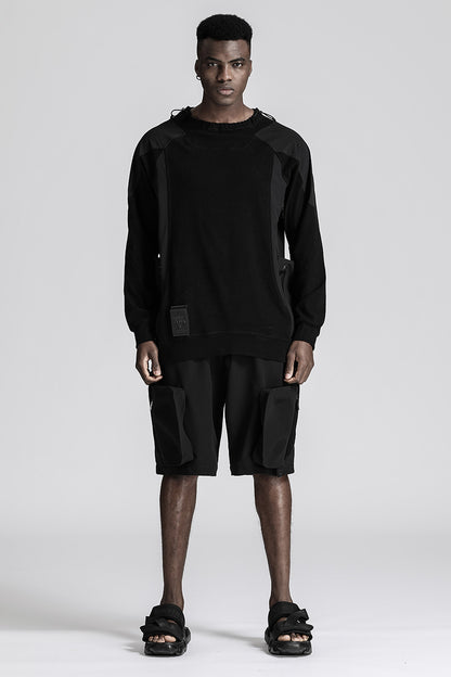 Patchwork panel Warrior T-Shirts With Durable Ripstop For men
