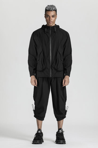Streetwear Warrior Jackets With Adjustable Drawstring For men