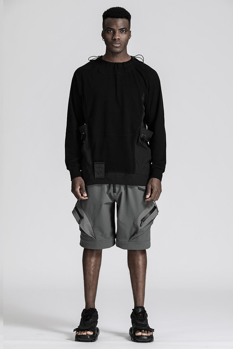 Patchwork panel T-Shirts With Durable Ripstop For men
