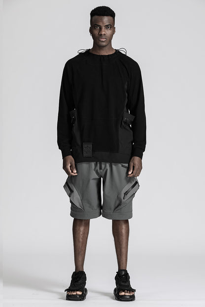Patchwork panel T-Shirts With Durable Ripstop For men
