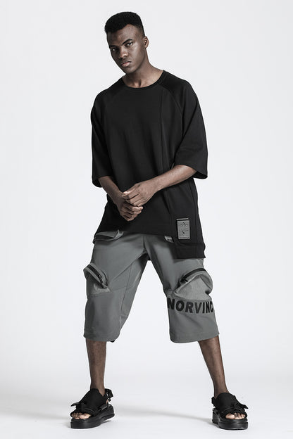 Patchwork panel Warrior T-Shirts With Durable Ripstop For men