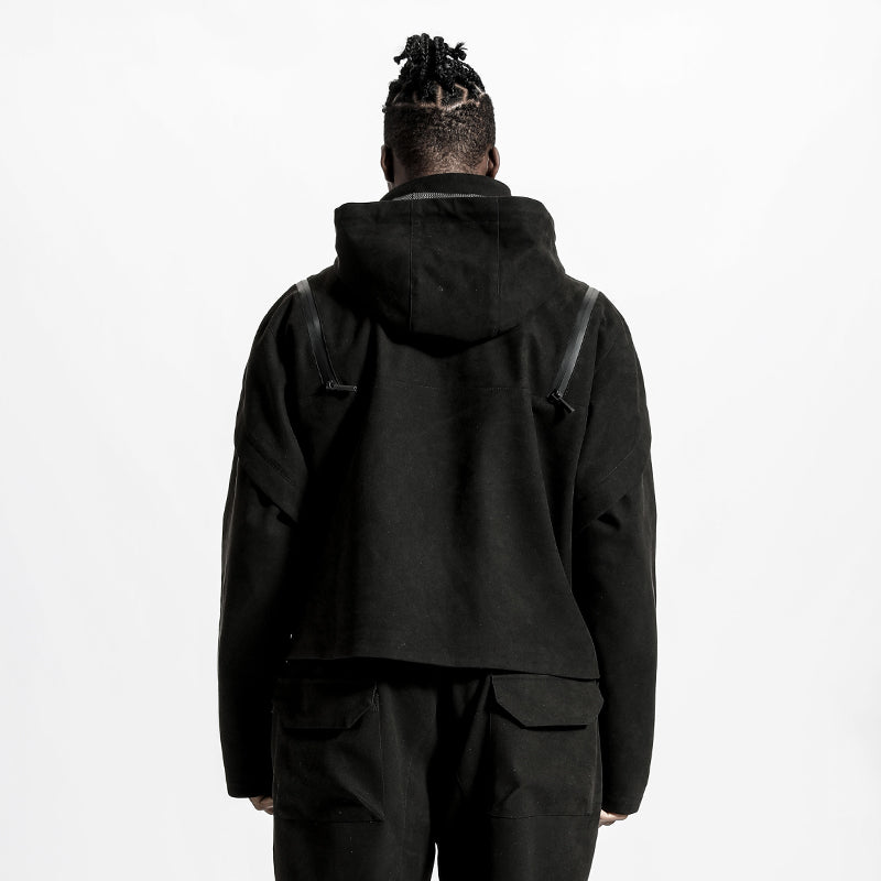 Cropped Length Warrior Jackets With Multi-Pocket Design For men