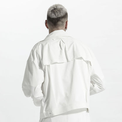 Cropped Length Warrior Jackets With Magnetic Buckles For men