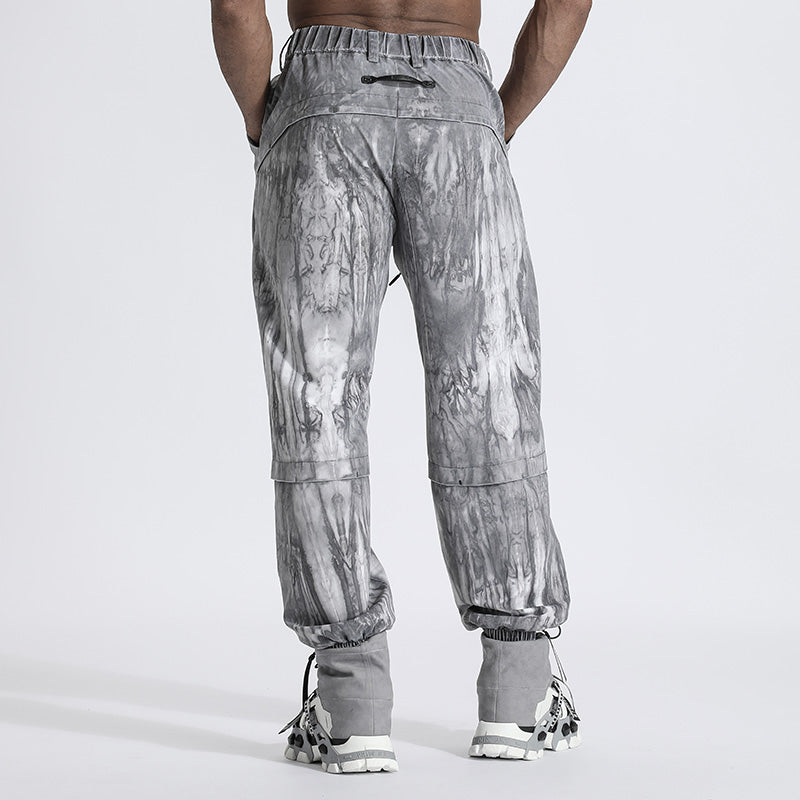 Patchwork panel Warrior joggers With Durable Ripstop For men