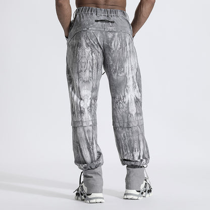 Patchwork panel Warrior joggers With Durable Ripstop For men