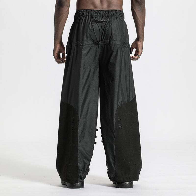 Patchwork panel Warrior joggers With Breathable Mesh For men