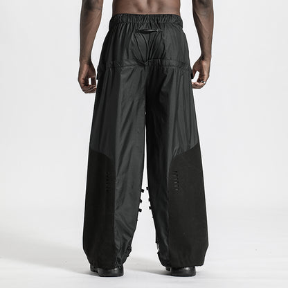 Patchwork panel Warrior joggers With Breathable Mesh For men