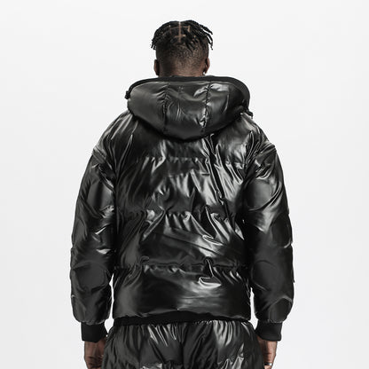 Cyberpunk Aesthetic Warrior Padded Jackets With Zip-Off Sleeves For men