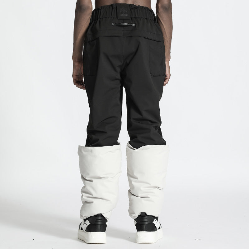 Patchwork panel Warrior Down Pants With Lightweight Insulation For men