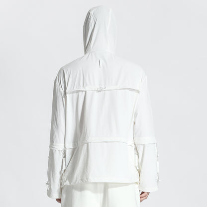 Cyberpunk Aesthetic Warrior Jackets With Adjustable Drawstring For men