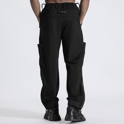 Patchwork panel Warrior joggers With Breathable Mesh For men