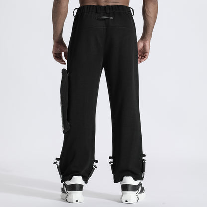 Asymmetric Cut Warrior Sweatpants With Elastic Waistband For men