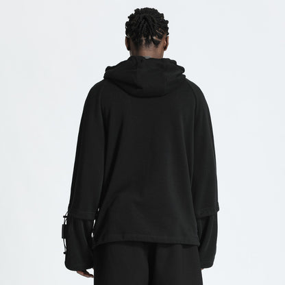 Futuristic Design Warrior Hoodies & Sweatshirts With Ribbed Cuffs/Hem For men