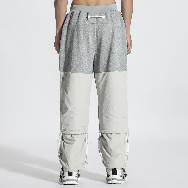 Patchwork panel Warrior Sweatpants With Elastic Waistband For men